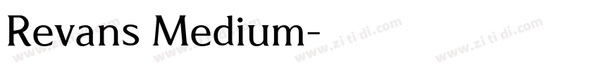Revans Medium字体转换